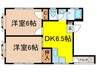 ハイツ日殖 2DKの間取り