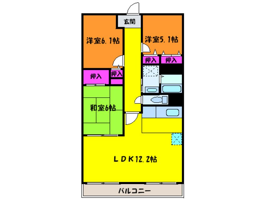 間取図 エテルノン泉佐野