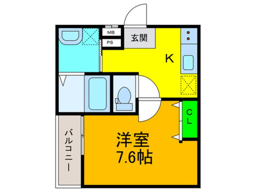 間取図 ﾌｼﾞﾊﾟﾚｽ浜寺諏訪森東Ⅱ番館