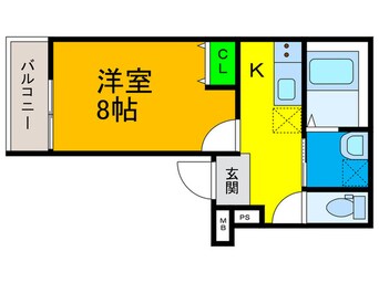 間取図 ﾌｼﾞﾊﾟﾚｽ浜寺諏訪森東Ⅱ番館