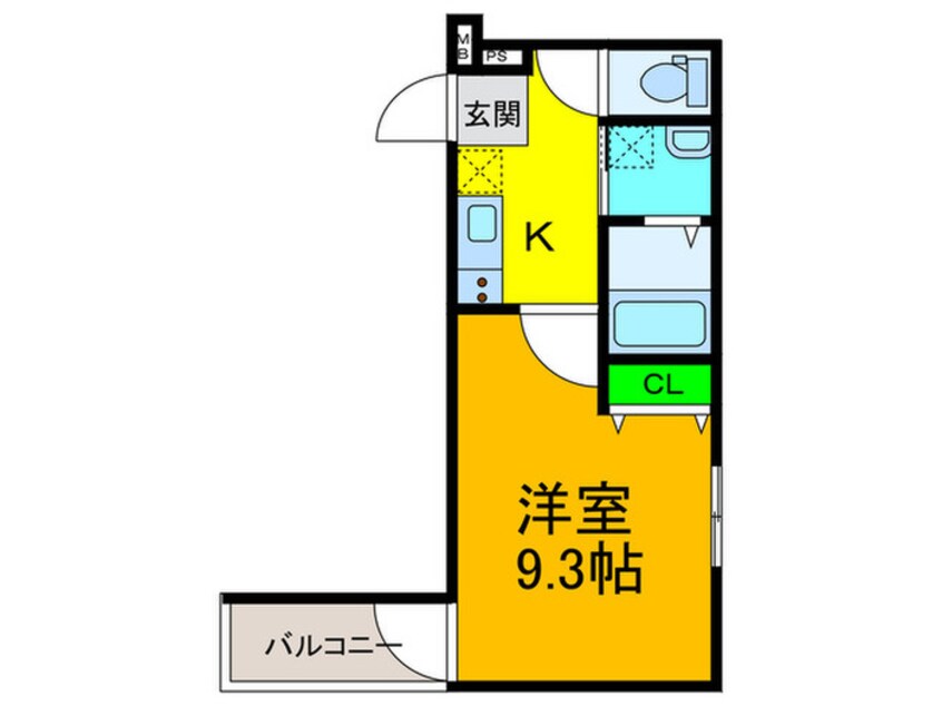 間取図 ﾌｼﾞﾊﾟﾚｽ浜寺諏訪森東Ⅱ番館