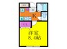 リバ－サイド１２番館 1Kの間取り
