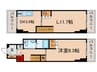 クロ－ネ表町 1LDKの間取り