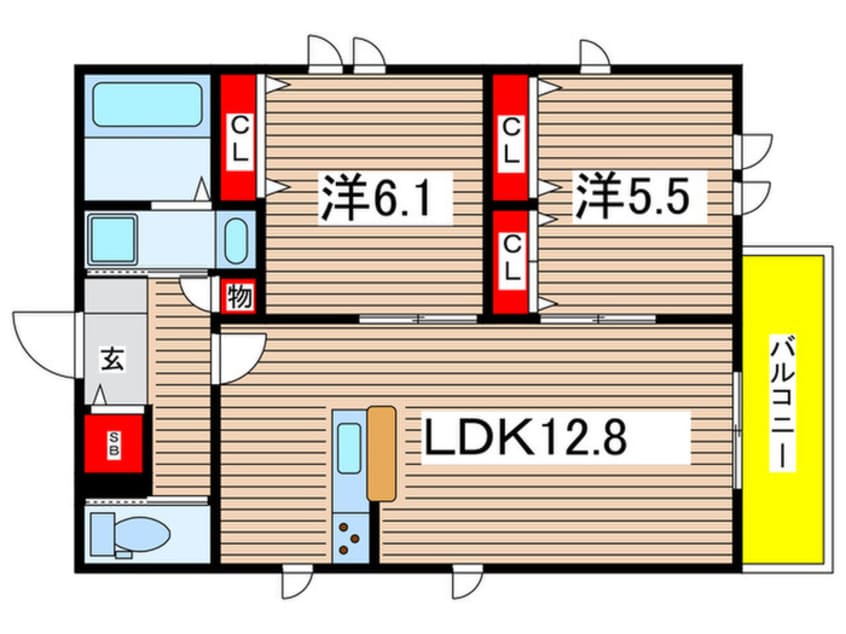 間取図 ヘーベルメゾン武庫之荘