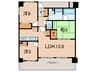 グラビスコート芦屋（３０３） 3LDKの間取り