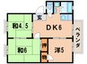サンシティーサークルファイブ 3DKの間取り