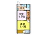 金森ハイツ 2Kの間取り