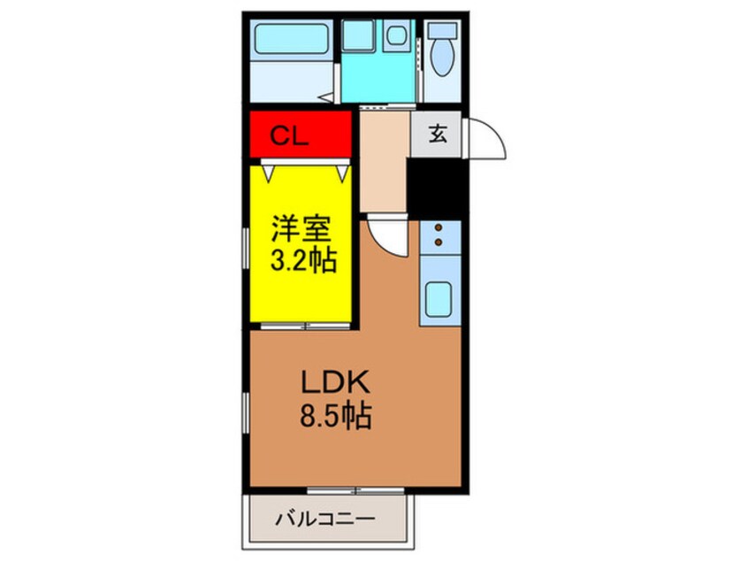 間取図 アフィット平野宮前