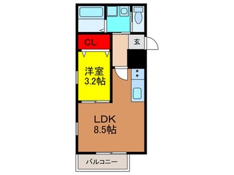 間取図 アフィット平野宮前