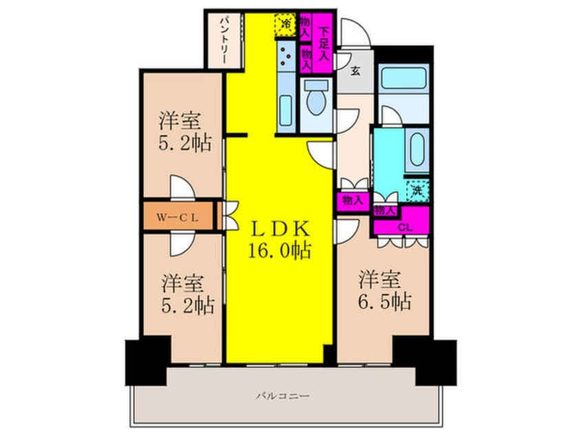 間取図 ｼﾞｵﾀﾜｰ高槻ﾐｭｰｽﾞﾌﾛﾝﾄ(2706)