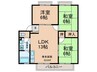 パークヒル枚方Ｄ棟 3LDKの間取り