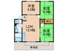 パークヒル枚方Ｄ棟 3LDKの間取り