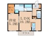 ベレッツァ南塚口 1LDKの間取り