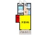 橋本ハイツ 1Kの間取り