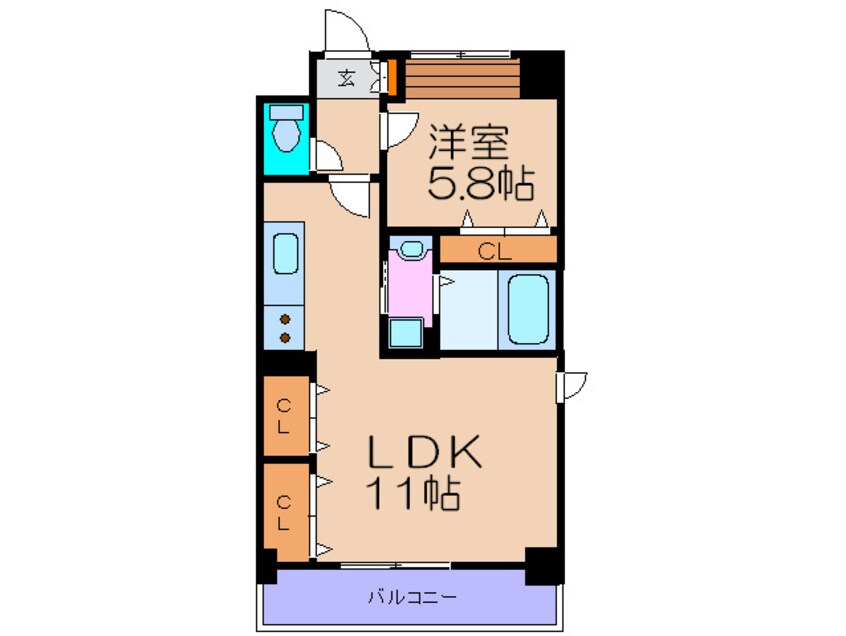 間取図 フレスク－ラ