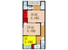 高木第二文化 2Kの間取り