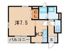 マルベリ－ 1Kの間取り
