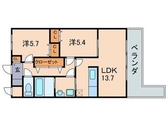 間取図 ベルヌ－ブ森神Ⅳ