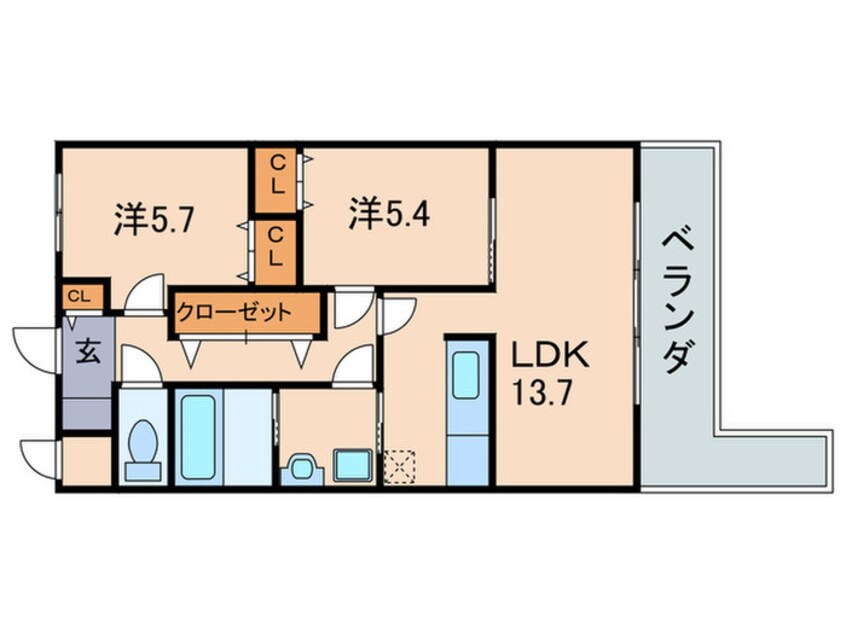 間取図 ベルヌ－ブ森神Ⅳ