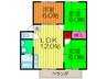 パークヒル枚方Ｃ棟 3LDKの間取り