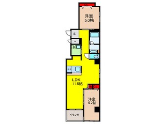 間取図 エタニティⅠ谷町