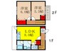 五月ヒル 2LDKの間取り