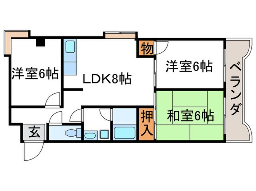 間取図 キャッスルササイ