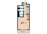 Ｌｕｘｅ東灘 1Kの間取り