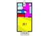 エスペーロ 甲東 1Kの間取り