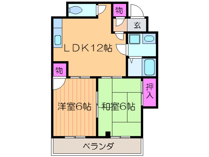 間取図 ソレイユ長居