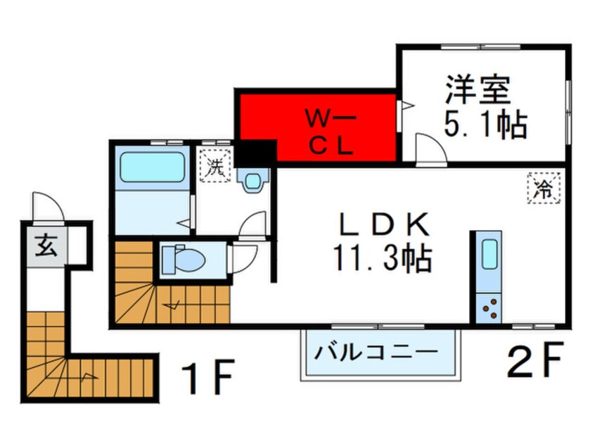 間取図 エレノア若竹　A棟