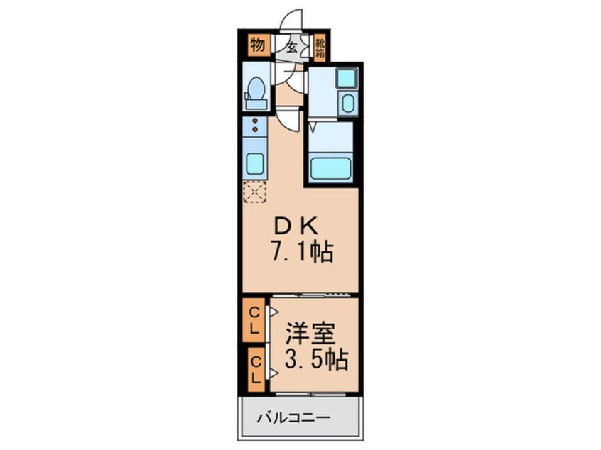 間取図 ﾚｵﾝｺﾝﾌｫｰﾄ天王寺東(306)