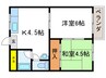 ハイツ川島 2Kの間取り