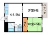 ハイツ川島 2Kの間取り