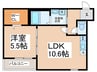 ＣＡＳＡ・ＣＯＭＦＯＲＴ 1LDKの間取り