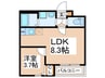 H-maison大正Ⅴ 1LDKの間取り