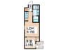 H-maison大正Ⅴ 1LDKの間取り