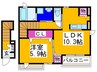 プラシージュ 1LDKの間取り