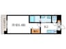 ティーズ・カサ北白川 1Kの間取り