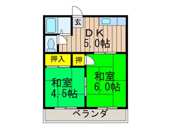 間取図 グリ－ンハイツ山中