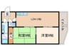 シャンクレール南堀江 2LDKの間取り