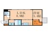 プラネシア東山三条 1LDKの間取り