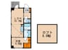 プラネシア東山三条 1LDKの間取り