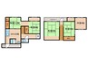 大久保町大窪戸建て 5DKの間取り