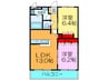 グレイスガ－デン 2LDKの間取り