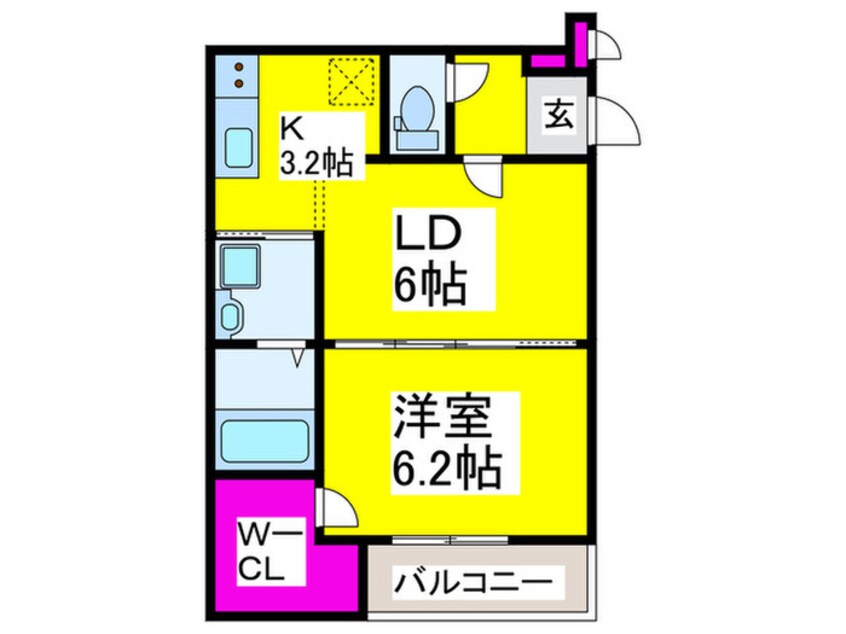 間取図 フジ丸高東上野芝町