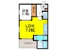 R-SMART姫島駅 1LDKの間取り