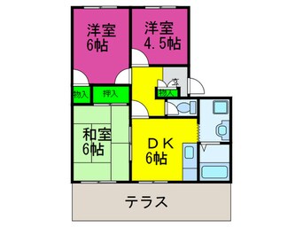 間取図 ハーモニーハイツＣ棟