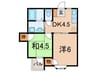 サン山口 2DKの間取り