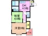 サン山口 2DKの間取り